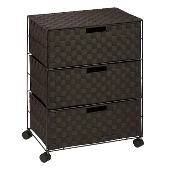 Honey Can Do Espresso 3-Drawer Chest with Wheels {1}
