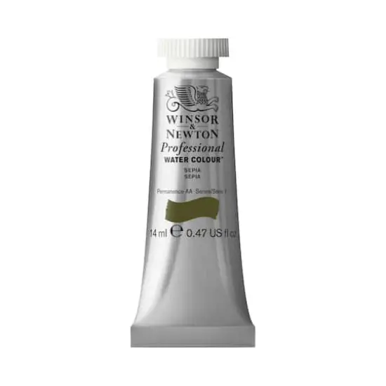 Winsor & Newton&reg; Professional Water Colour&trade; Paint Tube, 14mL Sepia {1}