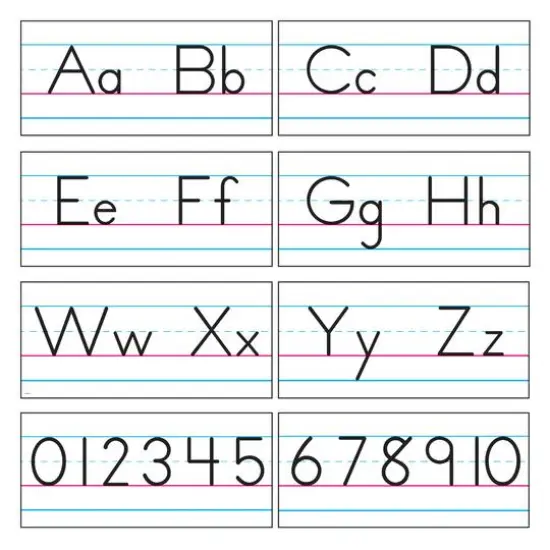 Trend Enterprises&reg; Basic Alphabet Zaner-Bloser Manuscript Bulletin Board Set {4}