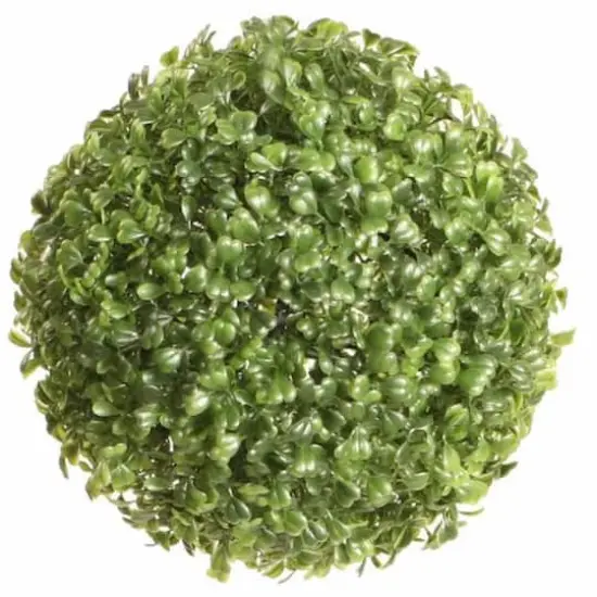 9" Green Outdoor Garden Artificial Boxwood Ball {1}