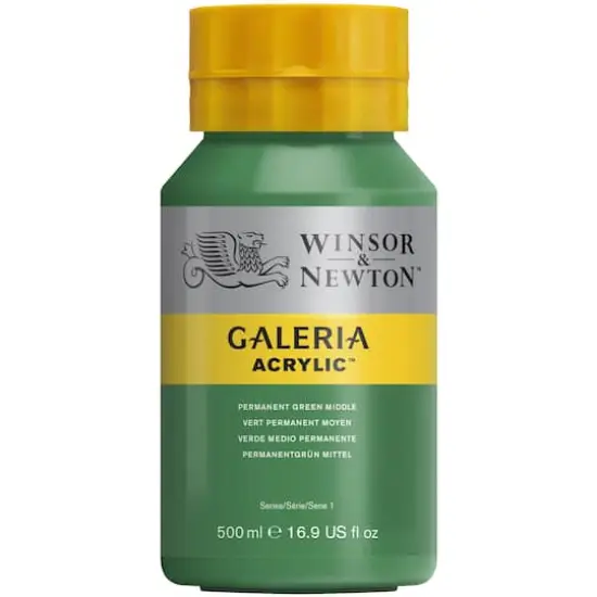 Winsor & Newton™ Galeria Acrylic™, 500mL Permanent Green Middle {1}