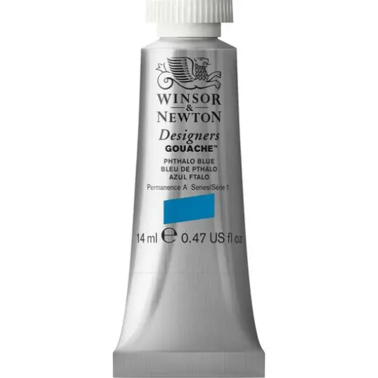 Winsor & Newton&reg; Designers Gouache Phthalo Blue {1}