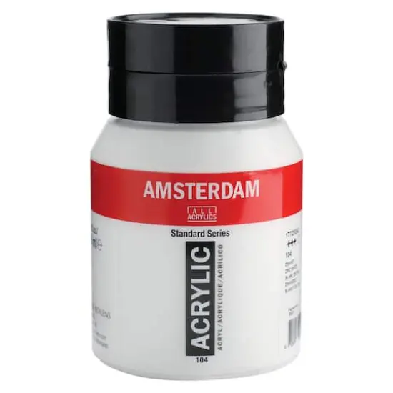 Amsterdam 500mL Standard Series Acrylic Paint 104 Zinc White {1}