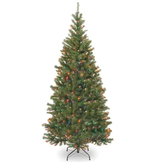 7 ft. Pre-lit Aspen Spruce Full Artificial Christmas Tree, Multicolor Lights {1}