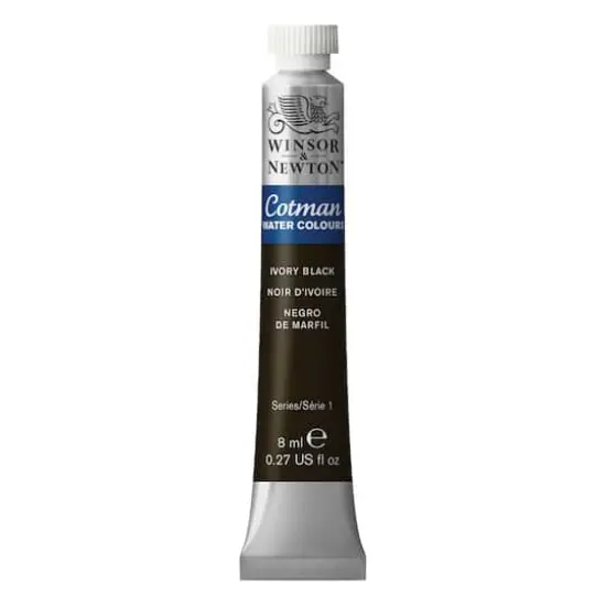 Winsor & Newton&reg; Cotman&reg; Watercolor, 8mL Ivory Black {1}