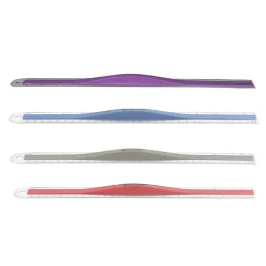 Assorted Westcott&reg; Aluminum Ruler With Finger Grip {1}