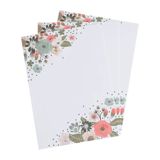 Painted Floral Flat Cards & Envelopes by Recollections&trade;, 5" x 7" {7}
