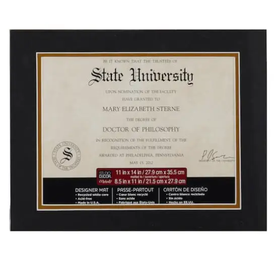 8.5" x 11" Document Mat by Studio D&eacute;cor&reg; Black {1}