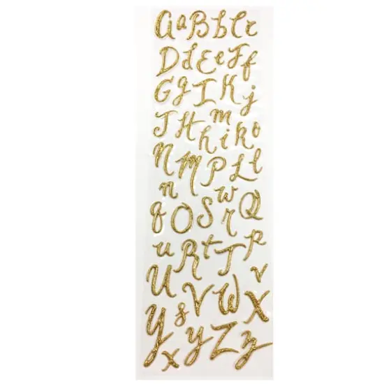 Gold Glitter Puffy Alphabet Stickers by Recollections&trade; {1}