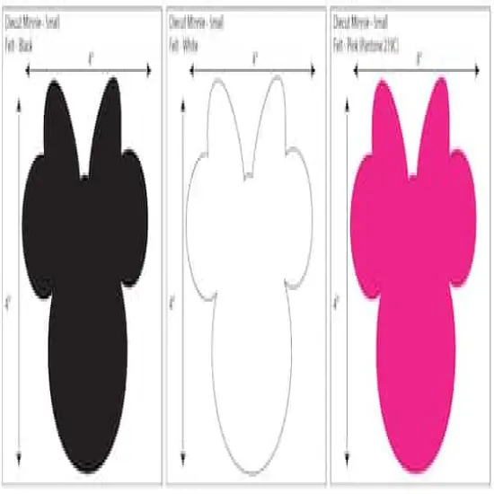 Disney&reg; Minnie Small Ears Adhesive Felt Pack of 6 {1}