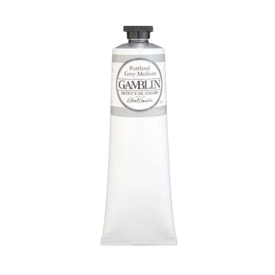 Gamblin 150mL Artist Grade Oil Colors Portland Grey Medium {1}