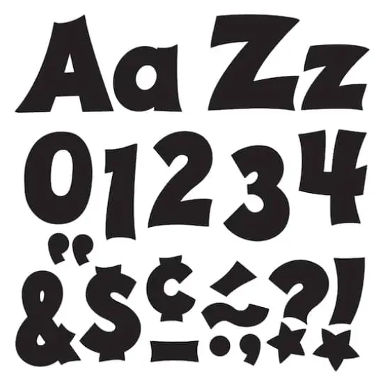 Trend Enterprises® 4" Friendly English/Spanish Combination Ready Letters®, 6 Packs Jet Black {5}