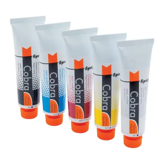 Cobra Study Water Mixable Oil Colour, Primary Mixing Set {1}