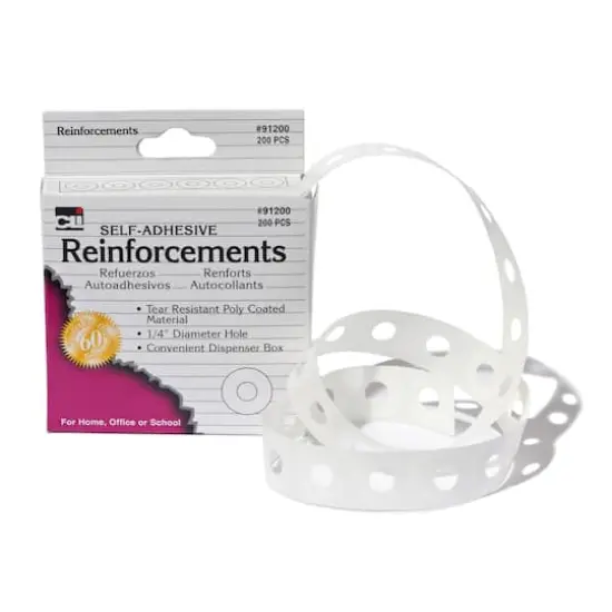 Charles Leonard Hole Reinforcements, 200 Per Pack - 24 Packs {1}