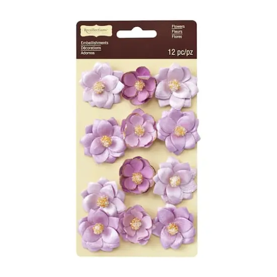 Gold Tipped Purple Flower Embellishments by Recollections™ Signature™ {1}