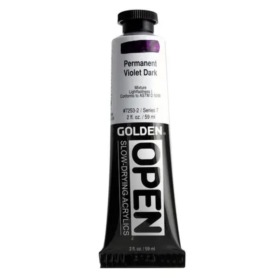 Golden® OPEN™ Slow-Drying Acrylics, 2oz. Permanent Violet Dark {1}