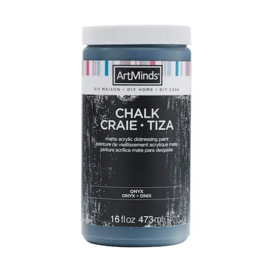 DIY Home Chalk Distressing Paint by ArtMinds&reg;, 16oz. Onyx {1}