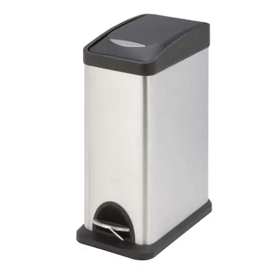 Honey Can Do Stainless Steel 8L Rectangular Step Can {1}