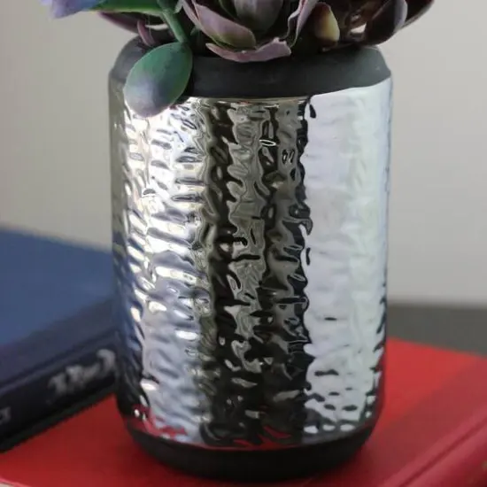 19" Artificial Mixed Succulent & Agave Arrangement in Ceramic Pot {4}