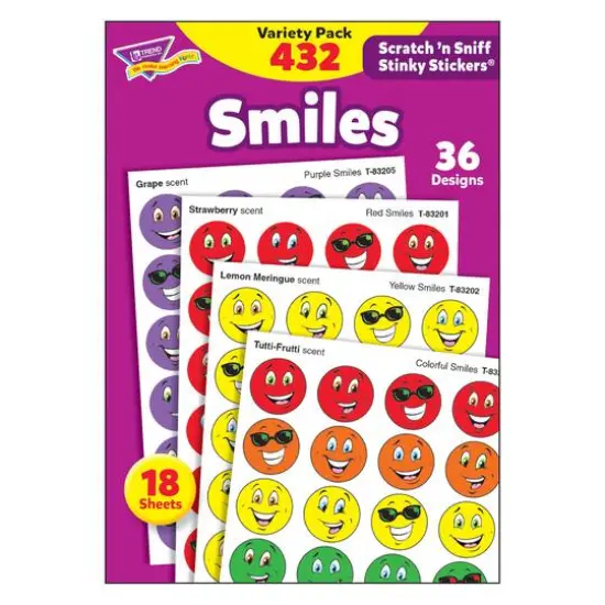 Trend Enterprises&reg; Smiles Stinky Stickers&reg;, 432 Pack {4}