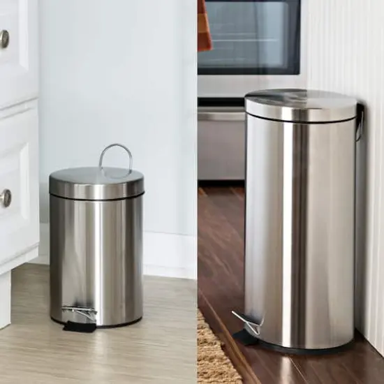 Honey Can Do Stainless Steel 30L and 3L Step Can Combo {3}
