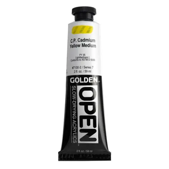 Golden&reg; OPEN&trade; Slow-Drying Acrylics, 2oz. C PCadmium Yellow Medium {1}