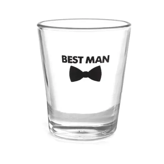 Hortense B. Hewitt Co. Best Man Bow Tie Wedding Party Shot Glass {1}