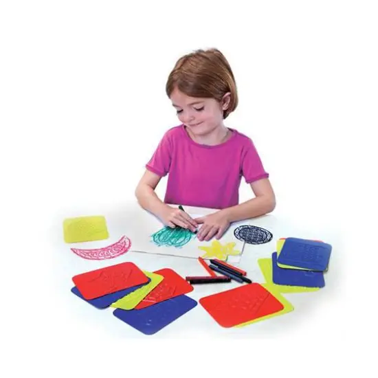 Roylco&reg; Teach Me Shapes: Rubbing Plate Shapes, 16 Pack {3}