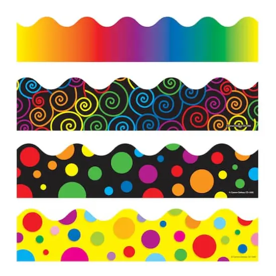 Carson Dellosa Education&reg; Rainbow Scalloped Border Set, 156ft. {1}
