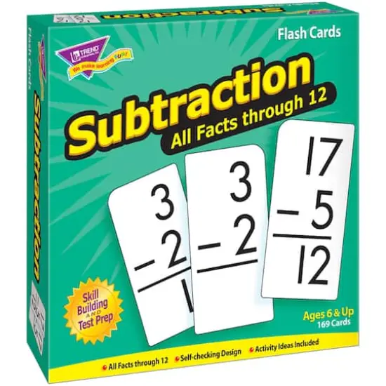Subtraction 0-12 All Facts Skill Drill Flash Cards {4}