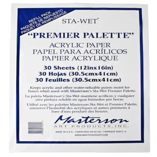 Sta-Wet&reg; Premier Palette Acrylic Paper Refill {1}