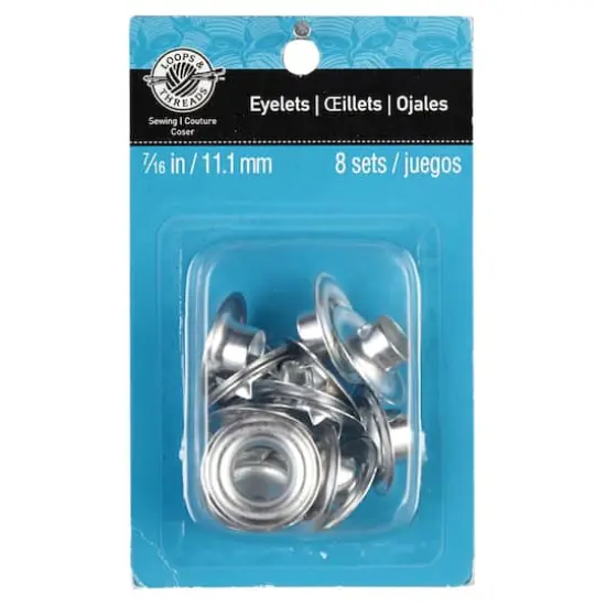 Loops & Threads&trade; Eyelets, 7/16" Silver {4}