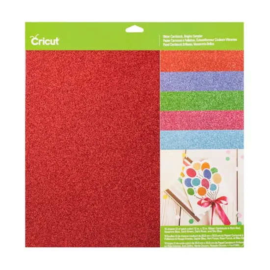 Cricut&reg; Glitter Cardstock Brights Sampler {1}