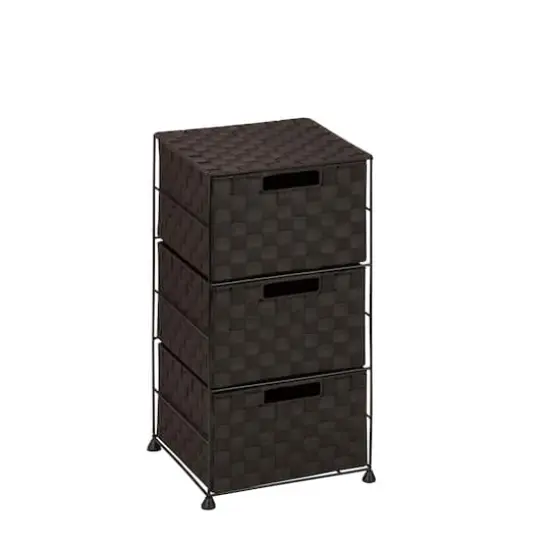 Honey Can Do Double Woven 3 Drawer Storage Cart {1}