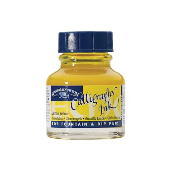 Winsor & Newton&reg; Calligraphy Ink, 30mL Lemon Yellow {1}