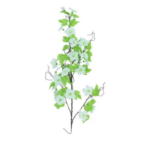 36" White Petunia Teardrop Swag Floral Arrangement {1}