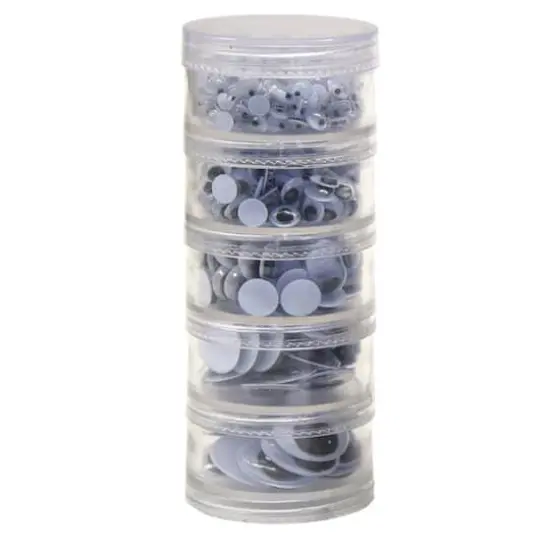 Assorted Size Wiggle Eyes with Stacking Storage Containers, Pack of 560 {1}