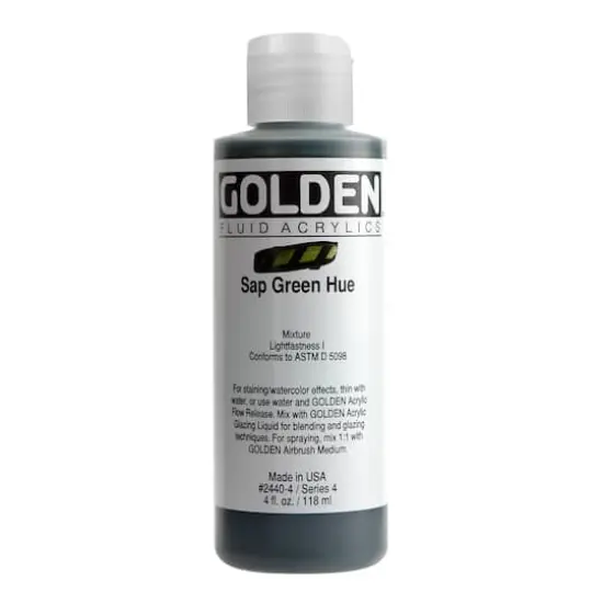Golden&reg; 4oz. Fluid Acrylics Sap Green Hue {1}
