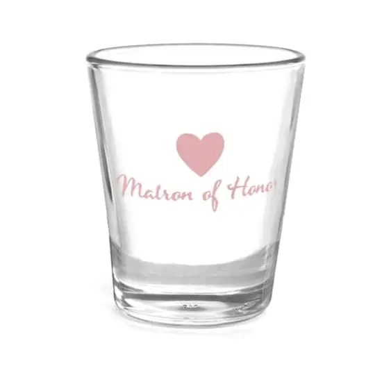 Hortense B. Hewitt Co. Wedding Party Heart Shot Glass, Matron of Honor {1}