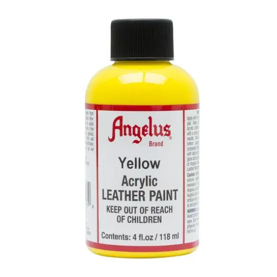 Angelus&reg; Acrylic Leather Paint, 4oz. Yellow {1}