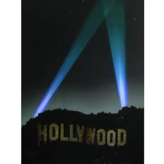 LED Lighted Hollywood Sign with Spot Lights Wall Art {3}