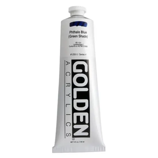Golden&reg; Heavy Body Acrylic Paint, 5oz. 1255 Phthalo Blue (Green Shade) {1}