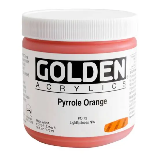 Golden&reg; Heavy Body Acrylic Paint, 16oz. Pyrrole Orange {1}
