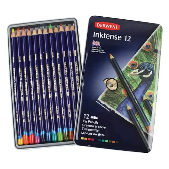 Derwent&reg; Inktense Pencil 12 Color Tin Set {1}