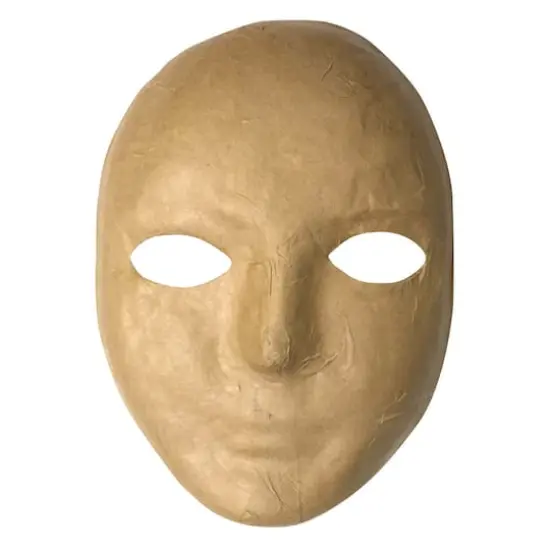 Papier Mache Mask, Pack of 12 {1}