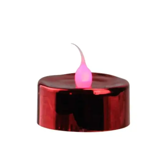 Christmas Flicker Flame LED Tea Light Candle Set, Red {3}