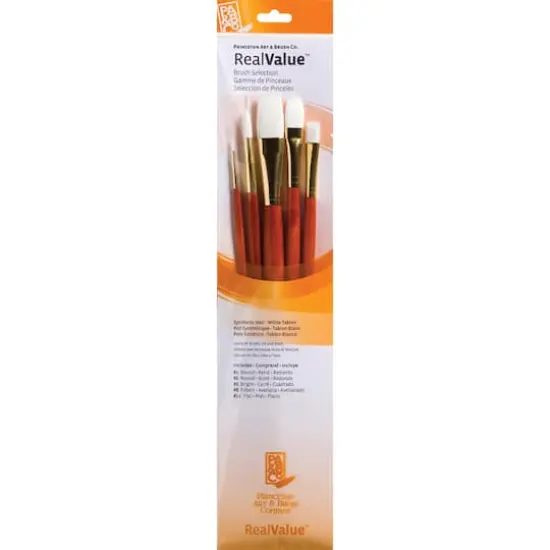 Princeton™ RealValue™ White Taklon Brush Set With #12 Flat {1}