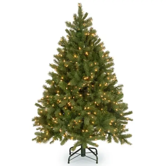 4.5 ft. Pre-lit Feel Real&reg; Downswept Douglas Full Artificial Christmas Tree, Clear Lights {1}