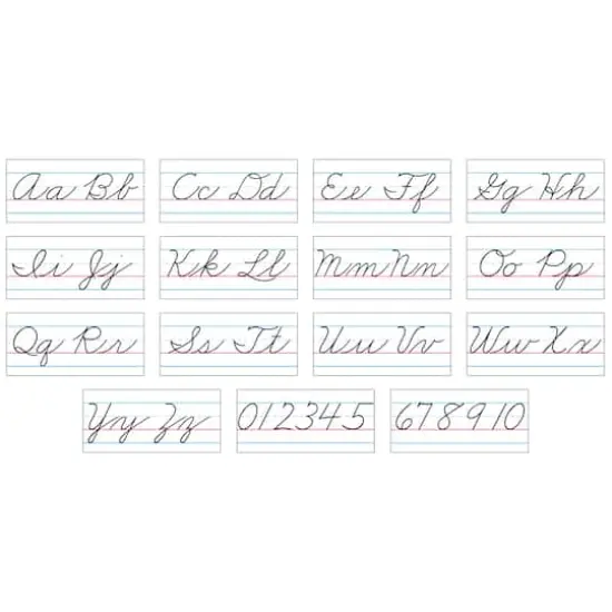 Trend Enterprises&reg; Basic Alphabet Zaner-Bloser Cursive Bulletin Board Set {1}
