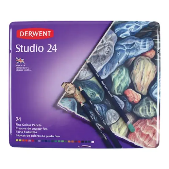 Derwent&reg; Studio Colored Pencil 24 Color Tin Set {3}